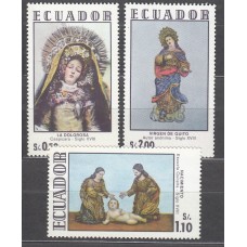 Ecuador Correo 1972 Yvert 873/75 ** Mnh Esculturas Religiosas