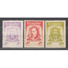 Ecuador Correo 1974 Yvert 906/908 ** Mnh Personajes