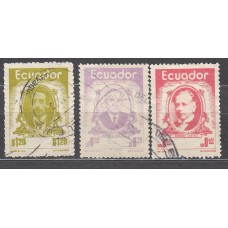 Ecuador Correo 1974 Yvert 906/8 usado Personajes