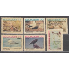 Ecuador Correo 1977 Yvert 966/71 ** Mnh Aves de las Galapagos - Fauna