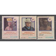 Ecuador - Correo 1980 Yvert 993A/C ** Mnh Indios Ecuatorianos