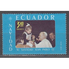 Ecuador - Correo 1980 Yvert 1009 ** Mnh Navidad - Papa Juan Pablo II