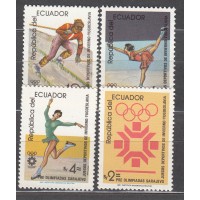Ecuador Correo 1984 Yvert 1052/55 ** Mnh Juegos Olimpicos de Invierno Sarajevo