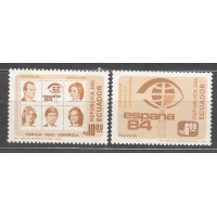 Ecuador Correo 1985 Yvert 1073/74 ** Mnh España 84 - Exposición Filatelica