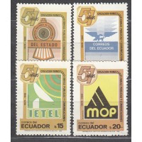 Ecuador Correo 1986 Yvert 1130/33 ** Mnh Trenes