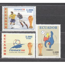 Ecuador - Correo 1998 Yvert 1405/7 ** Mnh Copa del Mundo de Fútbol - Deportes