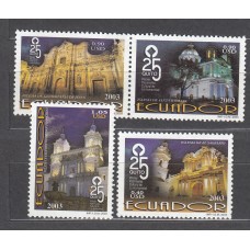 Ecuador - Correo 2003 Yvert 1765/68 ** Mnh Villa de Quito -Iglesias