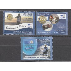 Ecuador Correo 2005 Yvert 1831/33 ** Mnh Rotary Club
