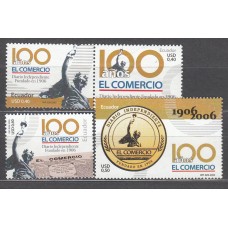 Ecuador - Correo 2006 Yvert 1893/96 ** Mnh Centenario del Diario el Comercial