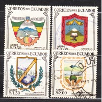 Ecuador - Aereo Yvert 393/96 usado Escudos