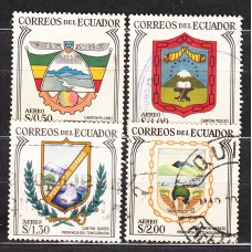 Ecuador - Aereo Yvert 393/96 usado Escudos