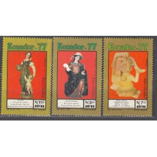 Ecuador - Aereo Yvert 641/43 ** Mnh Estatuas