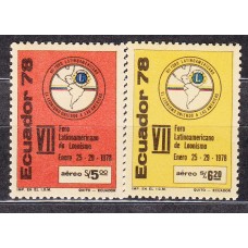 Ecuador - Aereo Yvert 655/56 ** Mnh Lions Club