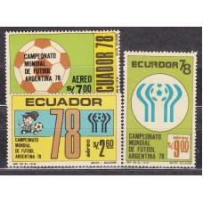 Ecuador - Aereo Yvert 658/60 ** Mnh Copa del Mundo de Futbol - Deportes