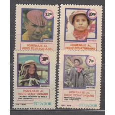 Ecuador - Aereo Yvert 702A/D ** Mnh Indios Ecuatorianos