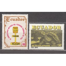 Ecuador - Aereo Yvert 730/31 ** Mnh Islas Galapagos - Fauna - Tortuga
