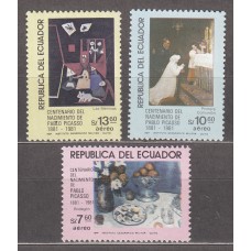Ecuador - Aereo Yvert 737/739 ** Mnh Pintor Pablo Picasso