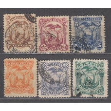 Ecuador Correo 1881 Yvert 8/13 usado