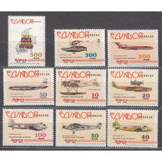 Ecuador Correo 1988 Yvert 1145/53 ** Mnh Aviones