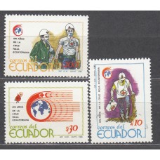 Ecuador Correo 1989 Yvert 1189/91 ** Mnh Cruz Roja