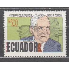 Ecuador Correo 1992 Yvert 1255 ** Mnh Personaje