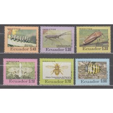 Ecuador Correo 1993 Yvert 1270/75 ** Mnh Fauna Insectos