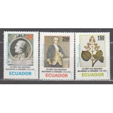 Ecuador Correo 1993 Yvert 1279/81 ** Mnh Flora