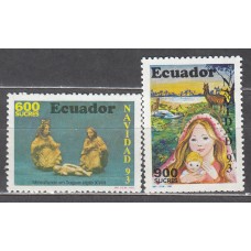 Ecuador Correo 1993 Yvert 1287/88 ** Mnh Navidad