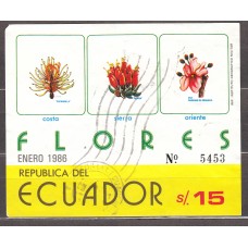 Ecuador - Hojas Yvert 71 usado Flores