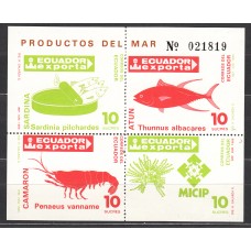 Ecuador - Hojas Yvert 73 ** Mnh Exportaciones - Fauna - Peces