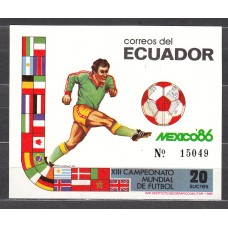 Ecuador - Hojas Yvert 74 ** Mnh Copa del Mundo de Fútbol - Deportes