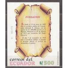 Ecuador - Hojas Yvert 82 ** Mnh 