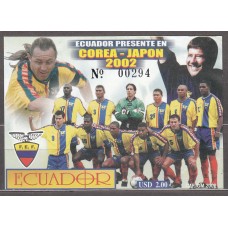 Ecuador - Hojas Yvert 119 ** Mnh Copa Mundial de Fútbol - Deportes