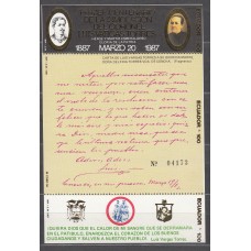Ecuador - Hojas Yvert 76 ** Mnh 