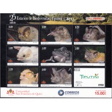 Ecuador Correo 2019 Yvert 2954/62 ** Mnh Fauna - Murcielagos