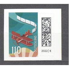 Alemania Federal Correo 2025 Yvert 3661 ** Mnh Avión Adhesivo de Carnet