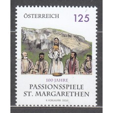 Austria Correo 2026 ** Mnh 100 Años Representaciones de la Pasión