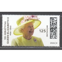 Alemania Federal Correo 2026 ** Mnh Reina Isabel II 100 Años
