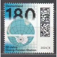 Alemania Federal Correo 2026 ** Mnh 50 Años Estación Georg Forter
