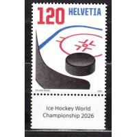 Suiza Correo 2026 ** Mnh Campeonato Mundial de Hockey sobre Hielo - Deportes