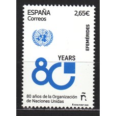 España II Centenario Correo 2026 ** Mnh 80º Aniversario Naciones Unidas