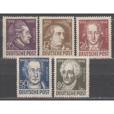 Alemania Oriental Correo 1949 Yvert 52/56 ** Mnh Personajes