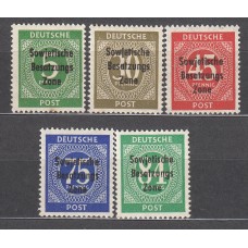 Alemania Oriental Correo 1948 Yvert 3/7(*) Mng