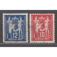 Alemania Oriental Correo 1949 Yvert B1/C1 usado