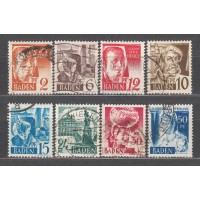 Baden - Correo Yvert 14/27 usado