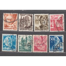 Rhin-Palatinado - Correo Yvert 16/23 usado