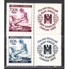 Bohemia y Moravia - Correo Yvert 61/62 ** Mnh Cruz Roja