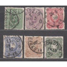 Alemania Imperio Correo 1875 Yvert 36/41 usado