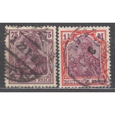 Alemania Imperio Correo 1920-22 Yvert 132/33 usado
