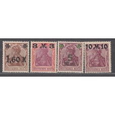 Alemania Imperio Correo 1920-22 Yvert 134/37 * Mh